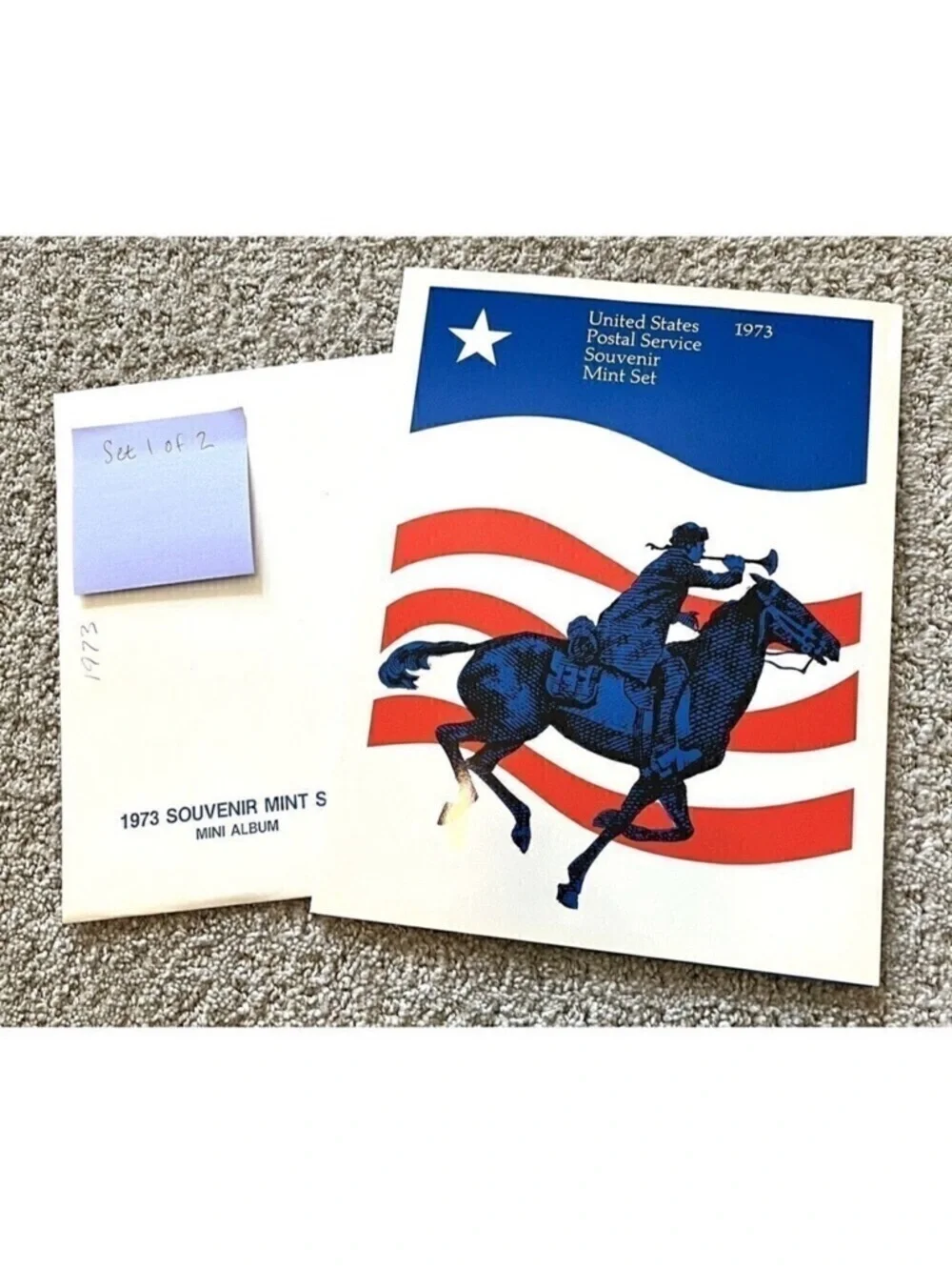 1973 US Postal Service Souvenir Mint Stamp Set - Mini Album Vintage Lot Set 1
